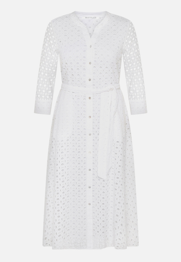 Hemdblusenkleid mit Bindegürtel / Vorderseite