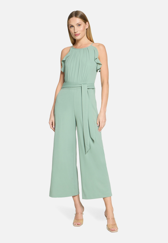 Jumpsuit mit Volant / Modellfoto Vorderseite