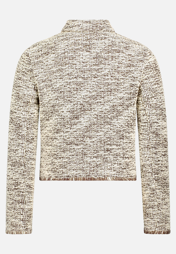 Bouclé-Jacke  mit Knöpfen / Rückseite