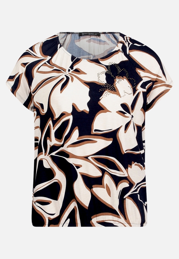 Print-T-Shirt mit Glitzer / Vorderseite