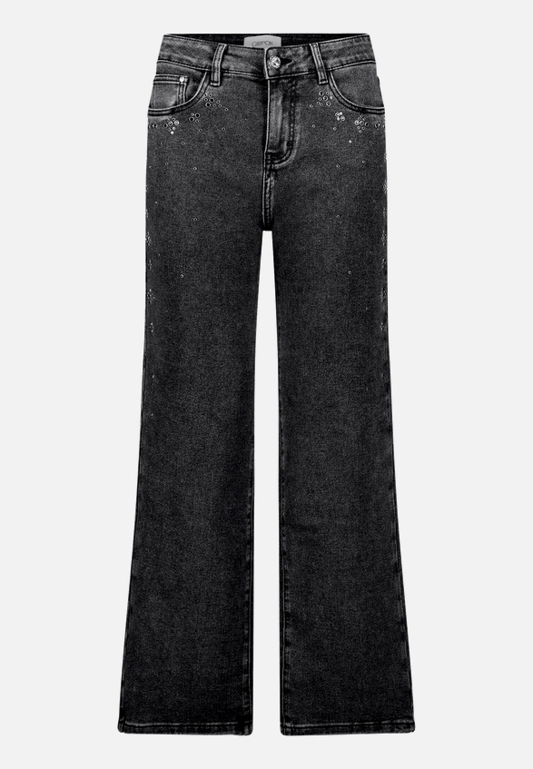 Stretch-Jeans mit Strass / Vorderseite