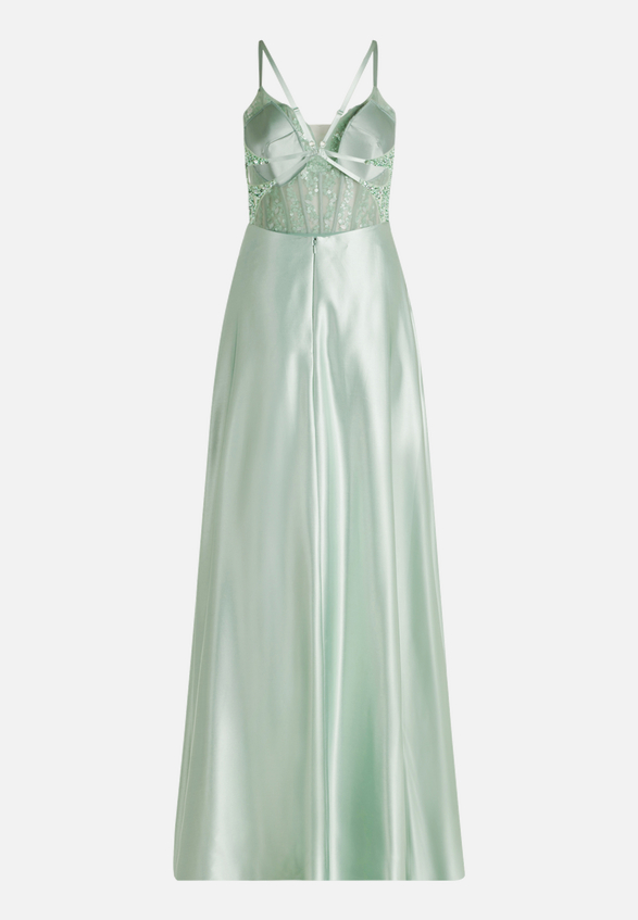 Abendkleid mit Stickerei / Rückseite