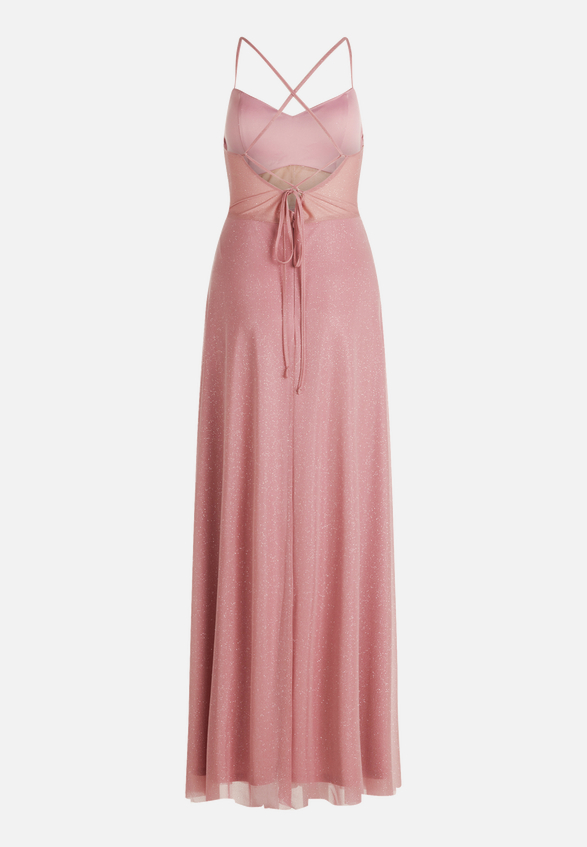 Abendkleid im Glitzer-Look / Rückseite
