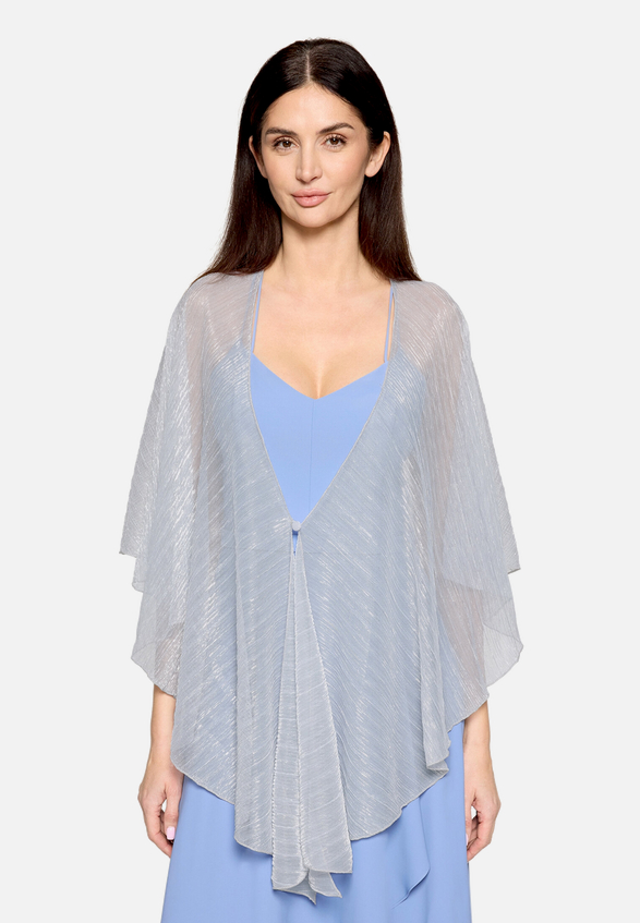 Cape im Glitzer-Look / Modellfoto Vorderseite
