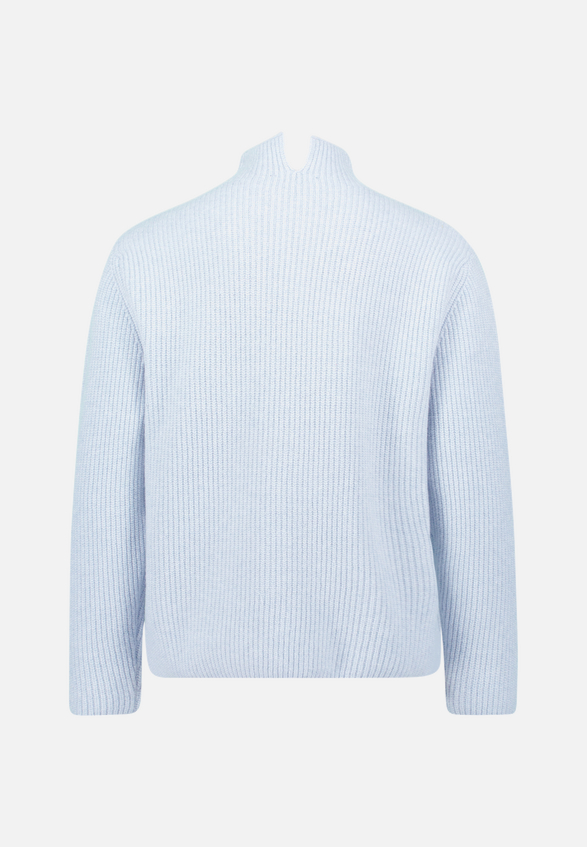Strickpullover mit Stehkragen / Rückseite
