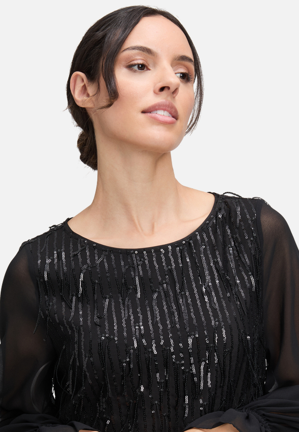 Cocktailkleid im Glitzer-Look / Detailbild
