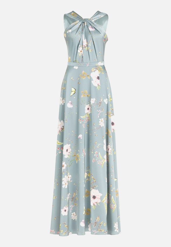 Abendkleid mit Blumenprint / Vorderseite