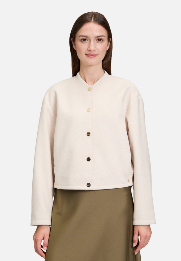 Blouson mit Rippbündchen / Modellfoto Vorderseite