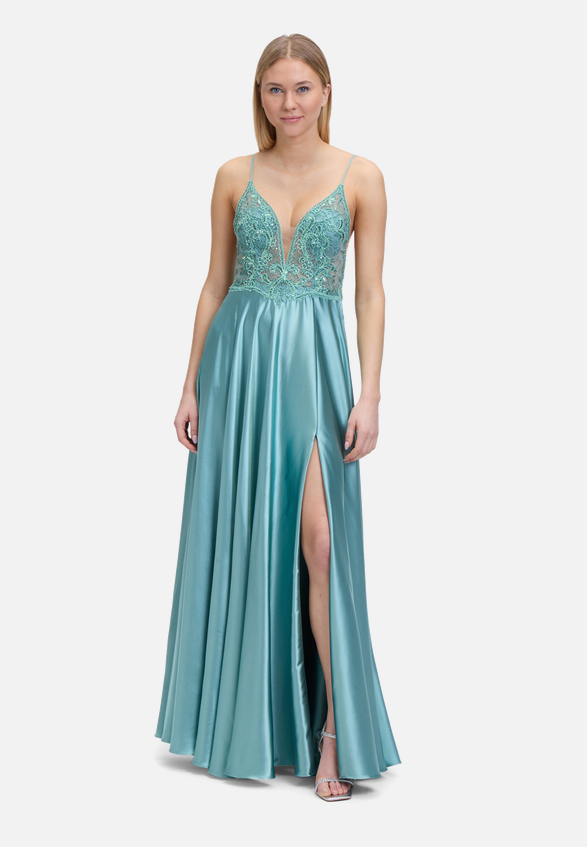 Abendkleid mit Placement / Modellfoto Vorderseite