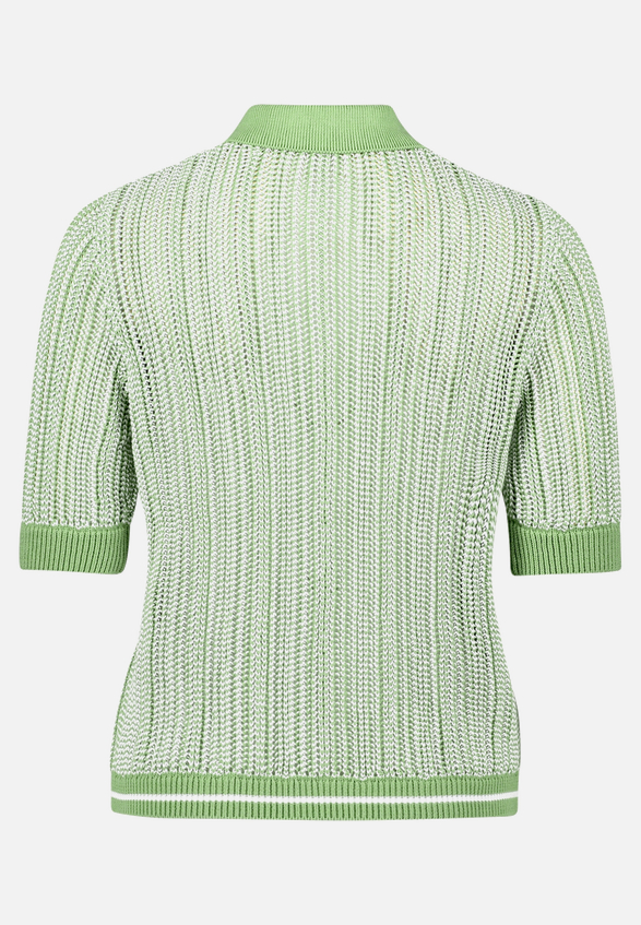 Strickpullover mit Kragen / Rückseite