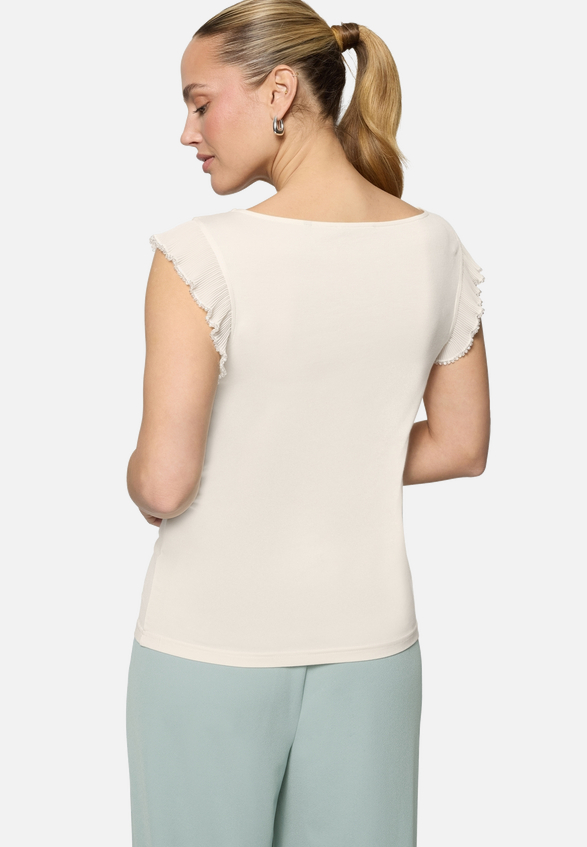 T-Shirt  Rüschen mit Perlen / Modellfoto Rückseite
