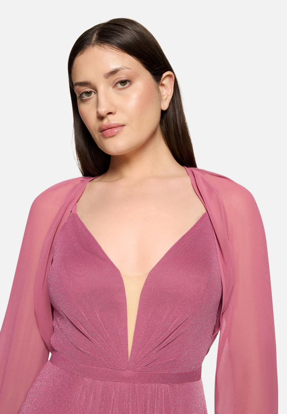 Bolero-Jacke mit gekräuseltem Ausschnitt / Detailbild