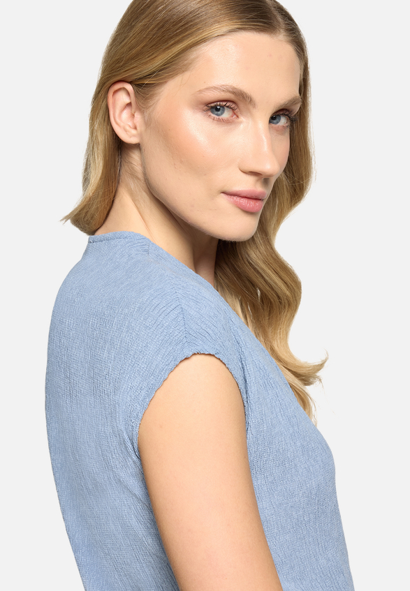 Kurzarm-Shirt mit Raffung / Detailbild