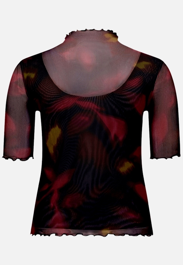 Mesh-Shirt mit Blumen  / Rückseite