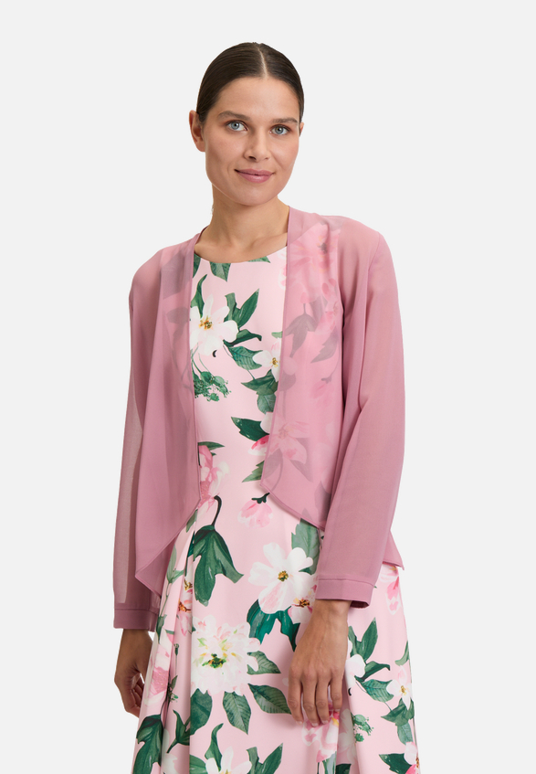 Blusenjacke ohne Verschluss / Modellfoto Vorderseite