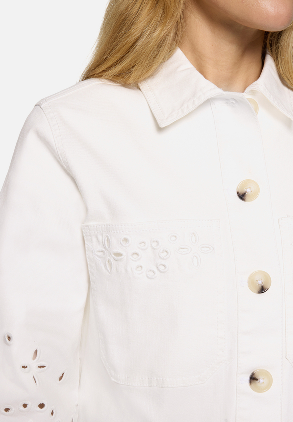 Blazer-Jacke  mit Lochmuster / Detailbild