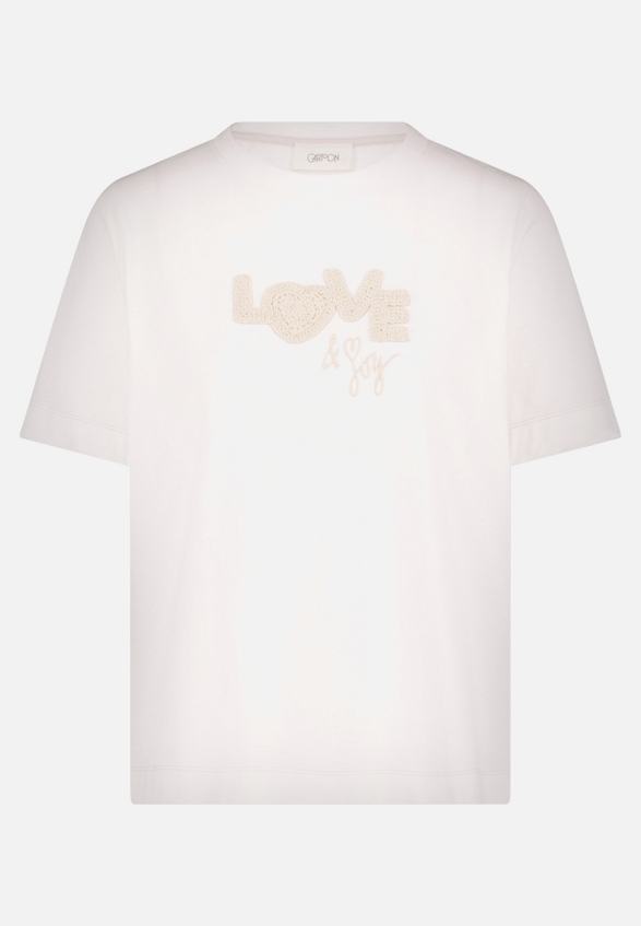 Baumwollshirt mit Rundhalsausschnitt / Vorderseite