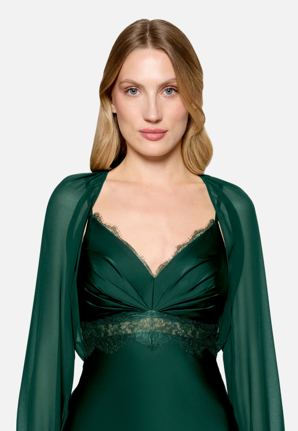 Bolero-Jacke mit gekräuseltem Ausschnitt / Detailbild