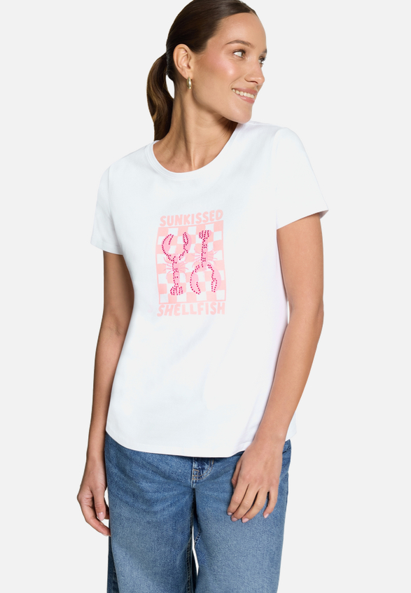 T-Shirt mit Frontprint / Modellfoto Vorderseite