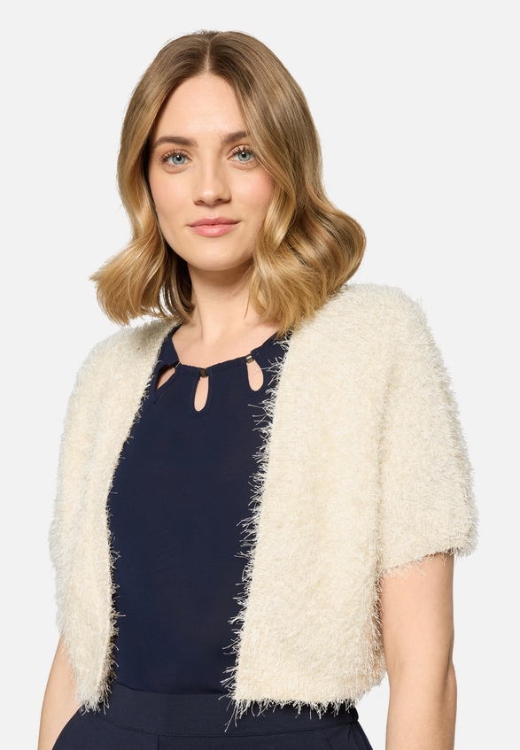 Sommer-Strickjacke mit Effektgarn / Detailbild