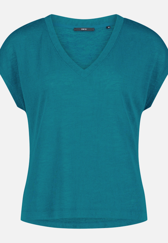 Basic-T-Shirt  mit V-Ausschnitt / Vorderseite