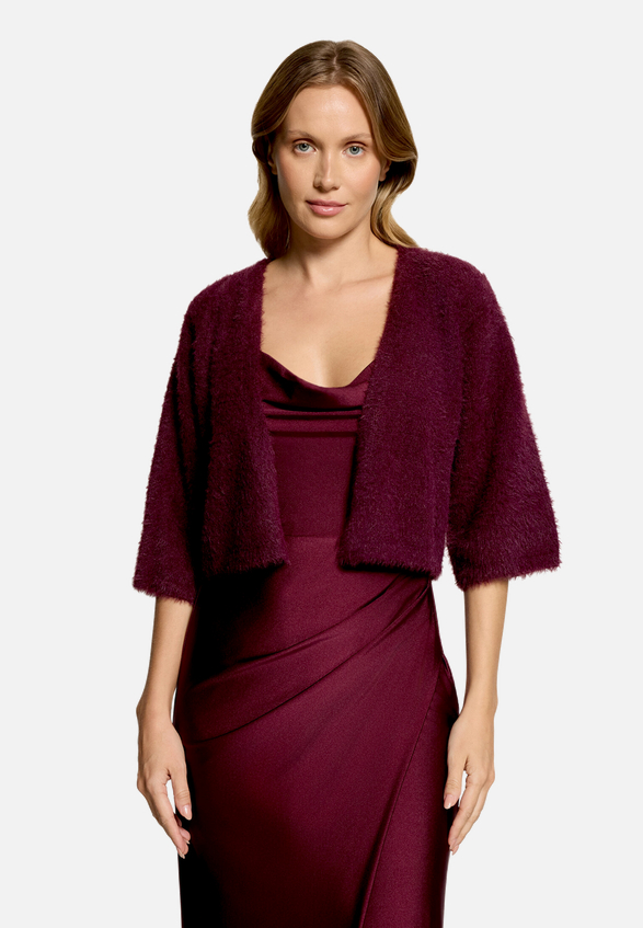 Strick-Cardigan mit 3/4 Arm / Modellfoto Vorderseite