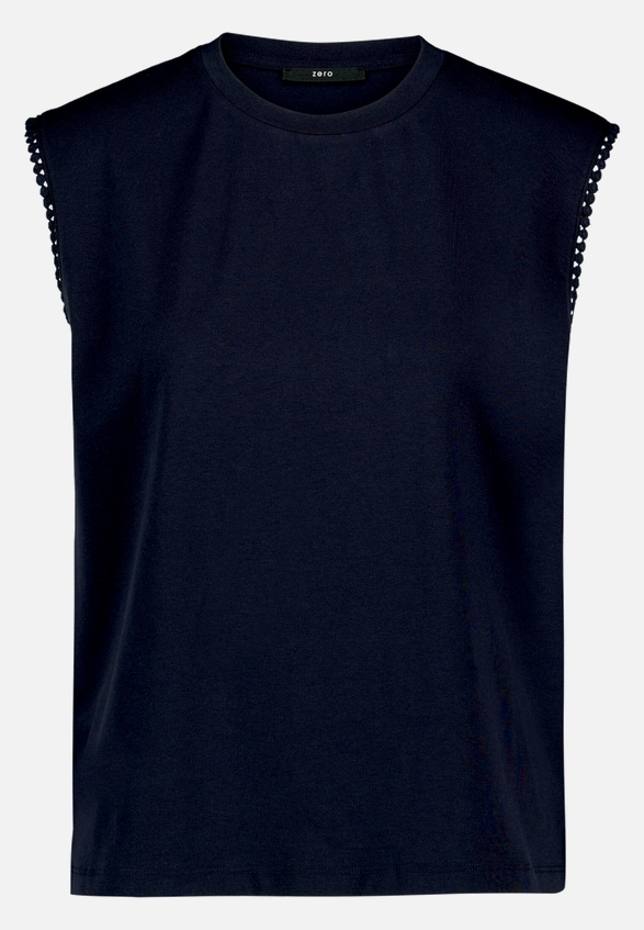 Jersey-Top  mit Rundhalsausschnitt  / Vorderseite