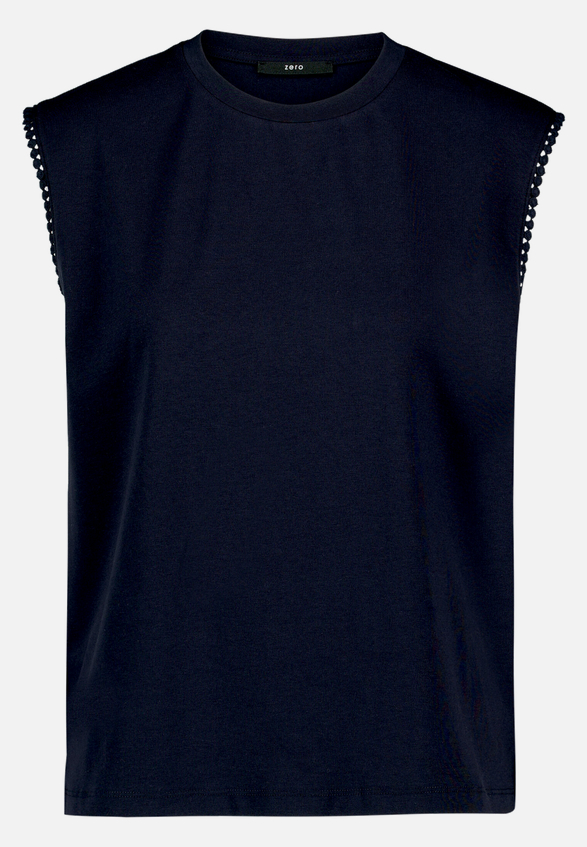 Jersey-Top  mit Rundhalsausschnitt  / Vorderseite