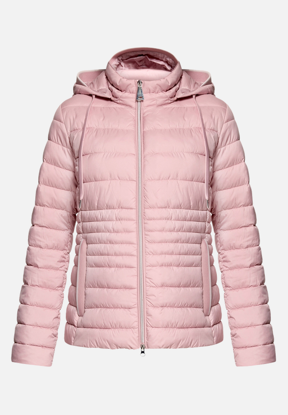 Steppjacke leicht mit abnehmbarer Kapuze / Vorderseite