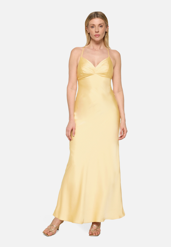 Abendkleid schmal geschnitten / Modellfoto Vorderseite