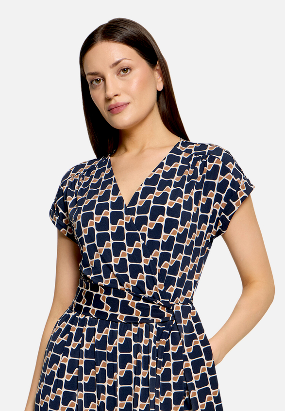 Jumpsuit  kurzarm mit grafischem Muster  / Detailbild