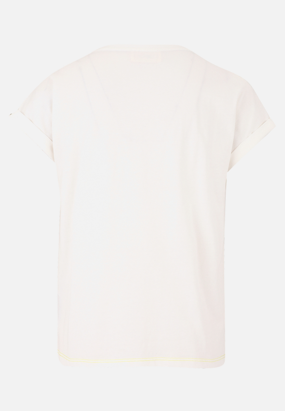 Baumwollshirt mit Ärmelaufschlag / Rückseite