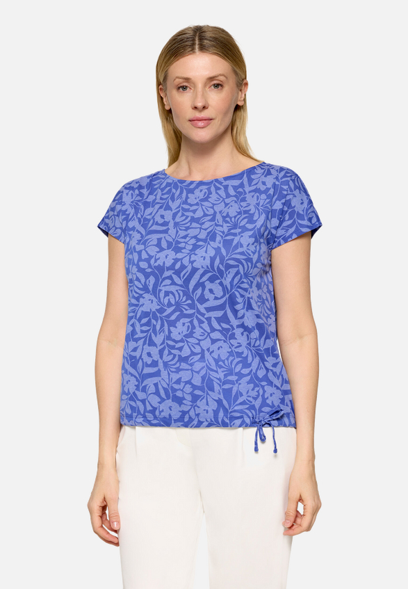 Printshirt mit Tunnelzug / Modellfoto Vorderseite