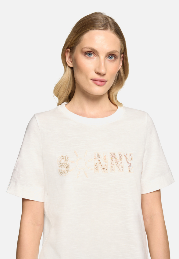 Printshirt mit Rundhalsausschnitt / Detailbild