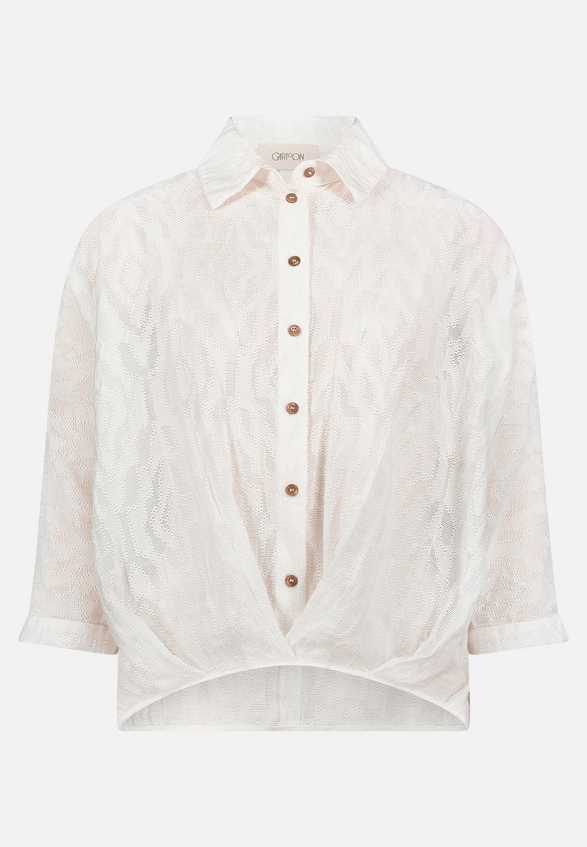 Oversize-Bluse mit Kragen / Vorderseite