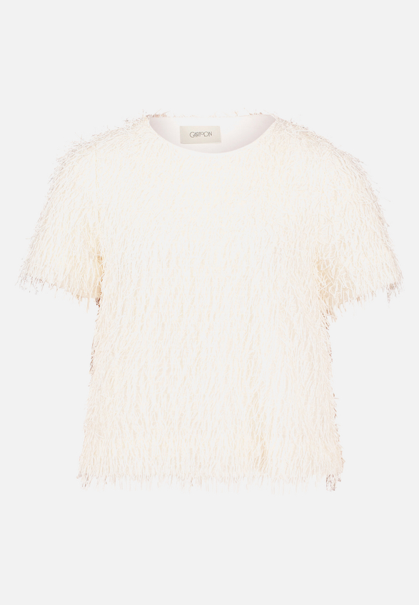 Sweatshirt mit Fransen / Vorderseite