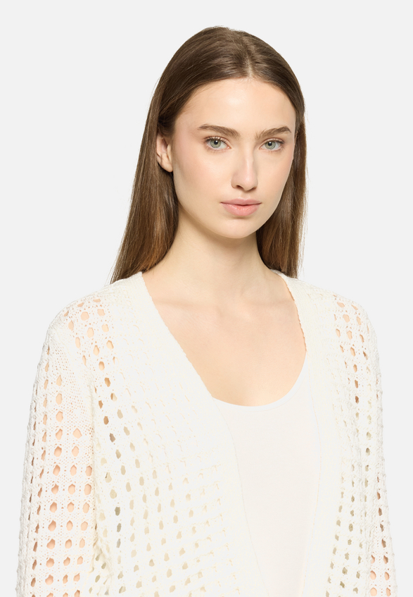 Casual-Strickjacke mit Effektgarn / Detailbild
