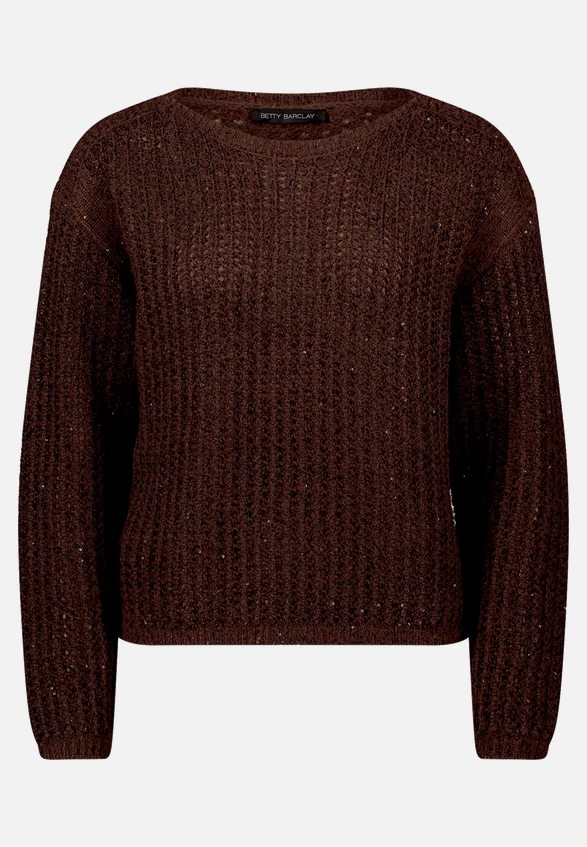 Grobstrick-Pullover mit Pailletten / Vorderseite