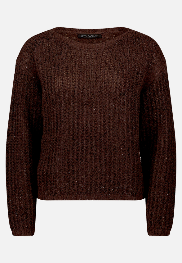 Grobstrick-Pullover mit Pailletten / Vorderseite