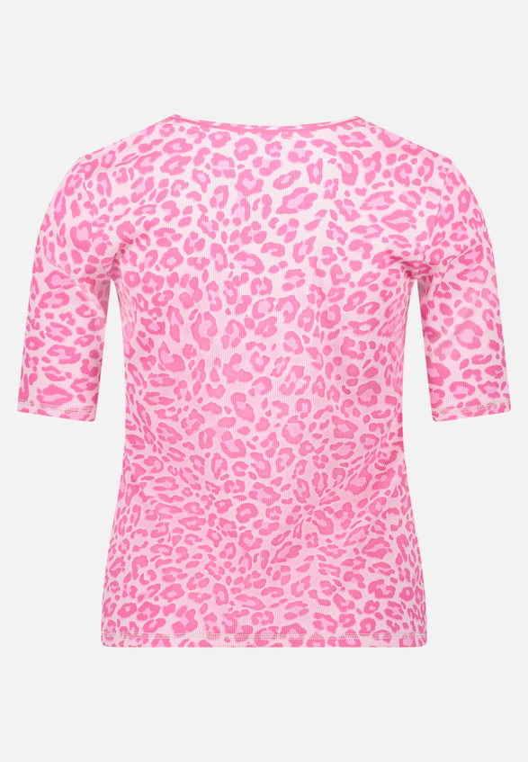 Basic Shirt mit Rippenstruktur / Rückseite