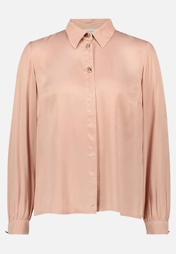 Satin-Bluse mit Knöpfen / Vorderseite