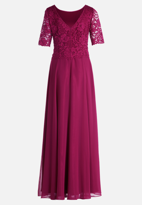 Abendkleid mit Spitze / Rückseite