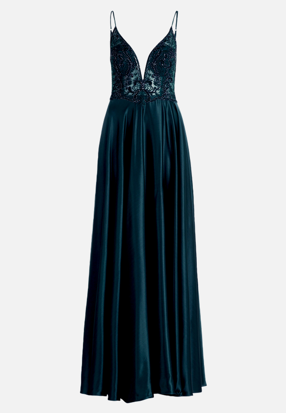 Abendkleid mit Placement / Vorderseite