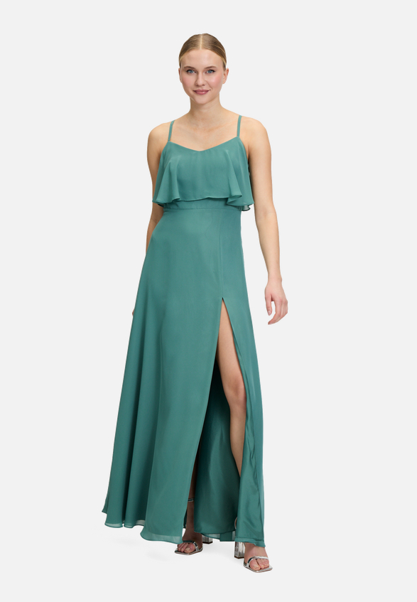 Abendkleid mit Volant / Modellfoto Vorderseite