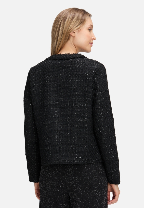 Blazer-Jacke mit Fransen / Modellfoto Rückseite