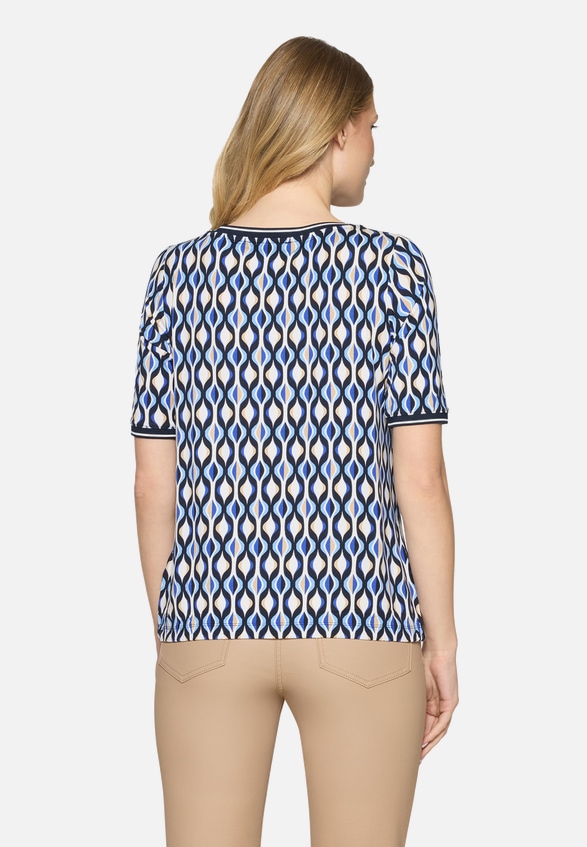Casual-Shirt mit Tunnelzug / Modellfoto Rückseite