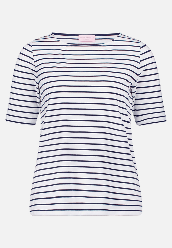 Ringelshirt mit U-Boot-Ausschnitt / Vorderseite