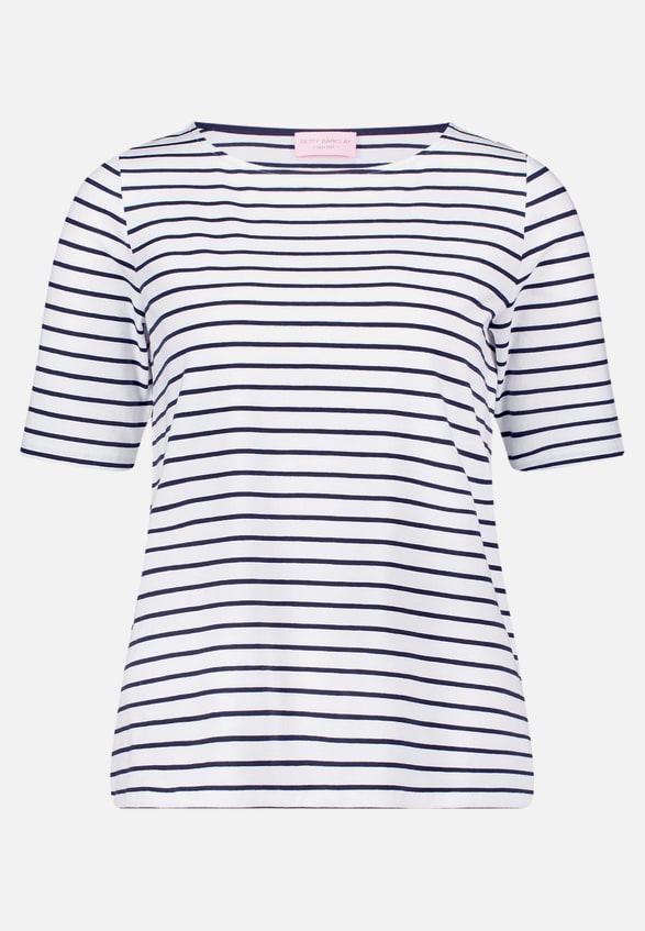 Ringelshirt mit U-Boot-Ausschnitt / Vorderseite