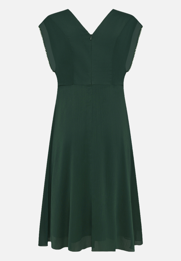 Chiffonkleid  mit Rüschen / Rückseite