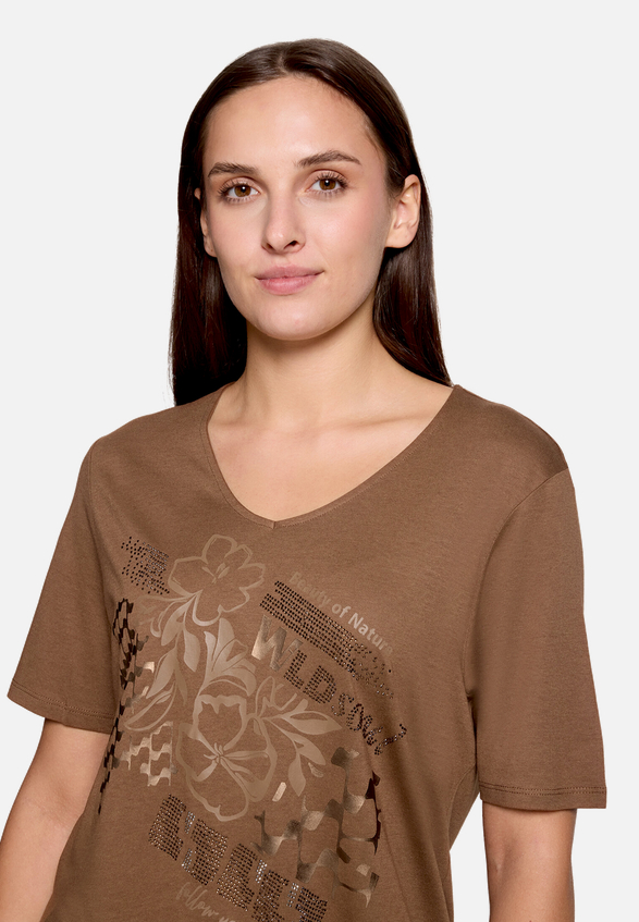 Print-T-Shirt mit Schleifenknoten / Detailbild